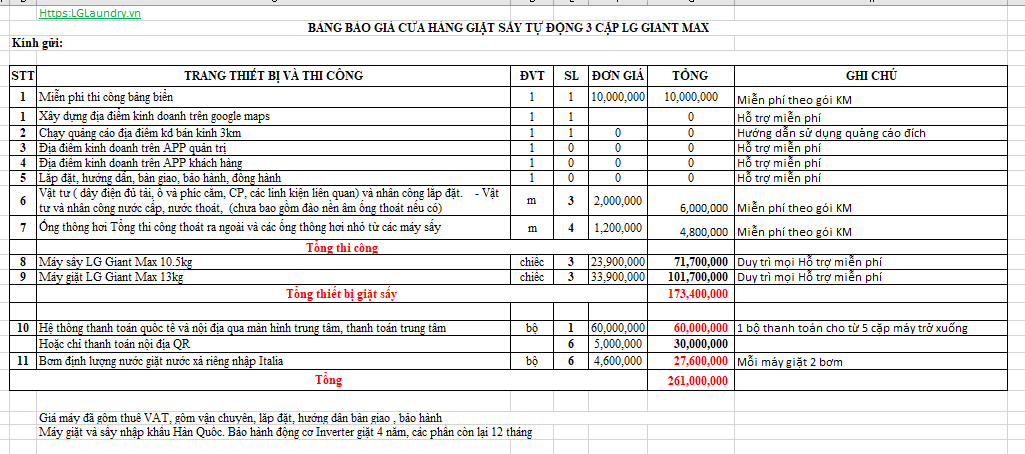 nhượng quyền giặt sấy LG hay nhượng quyền giặt sấy tự động LG