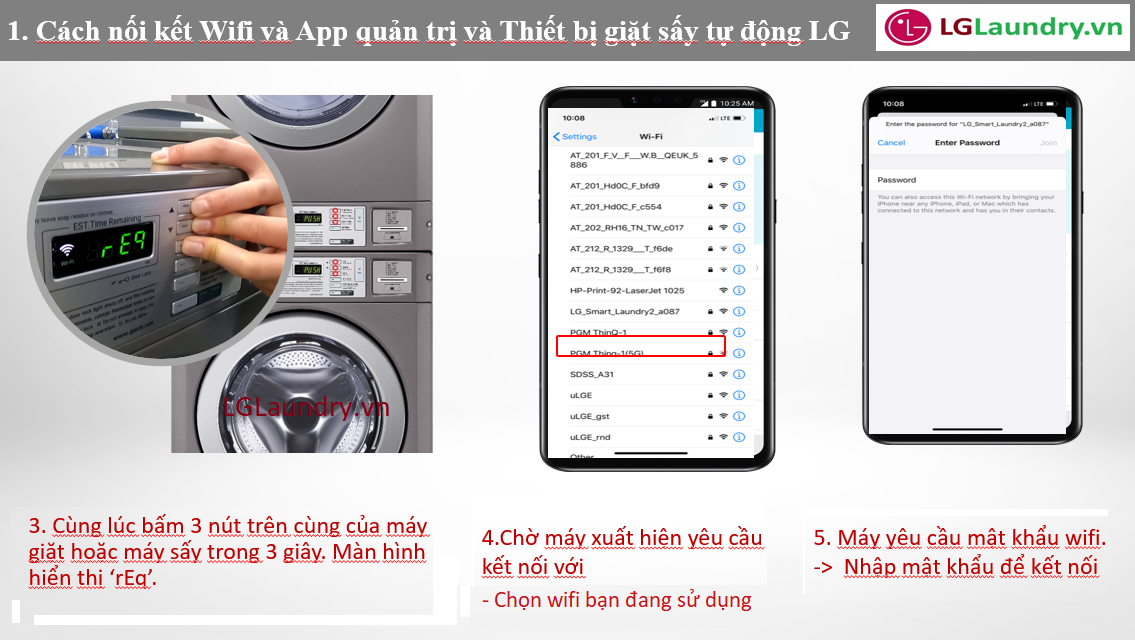 App quản trị giặt sấy tự động LG