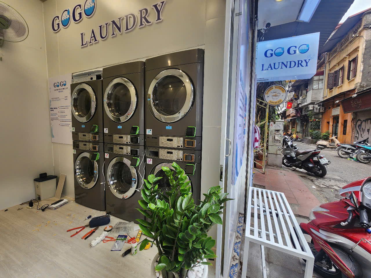 giặt sấy tự động LG