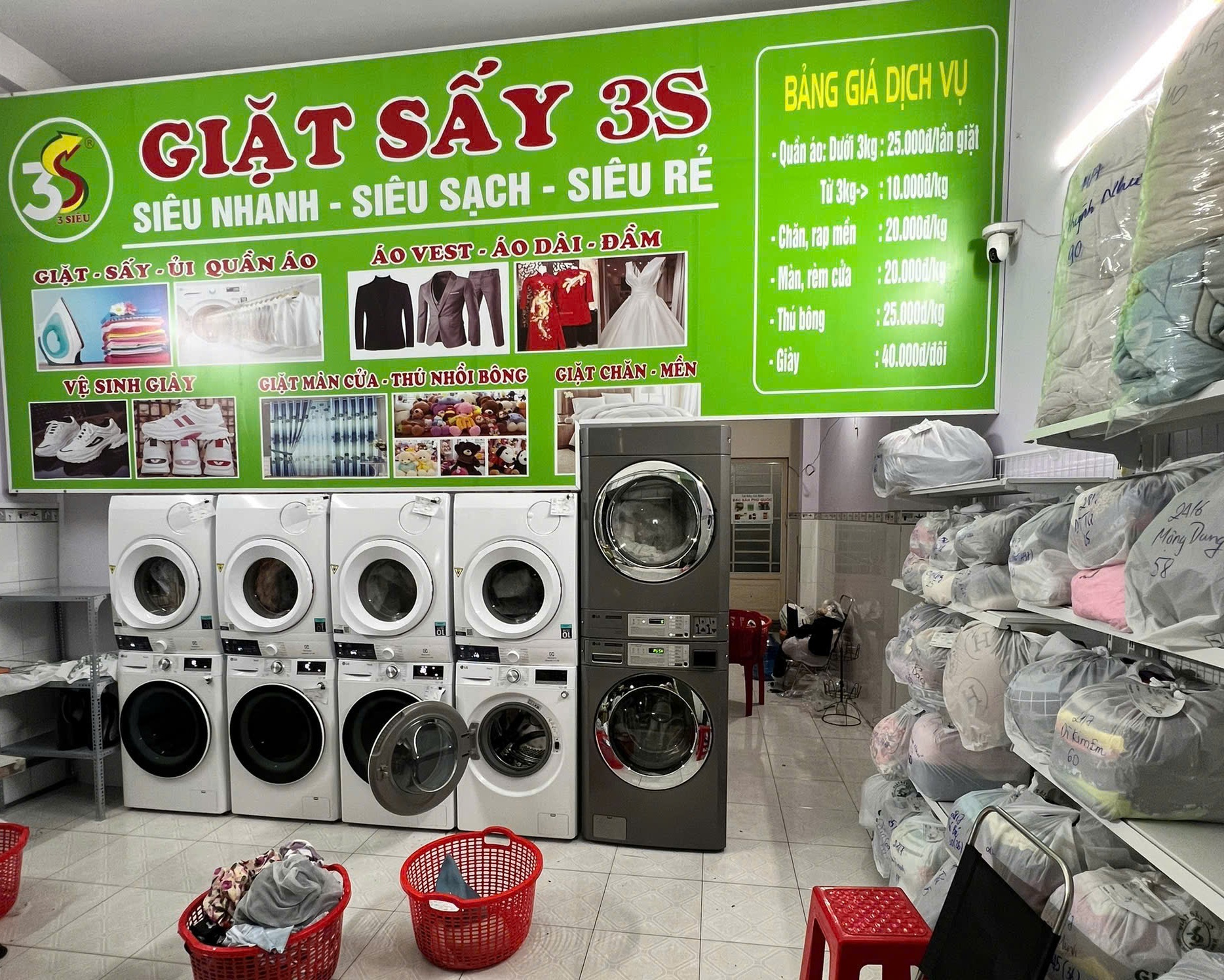 Giặt sấy tự động LG với máy giặt công nghiệp LG