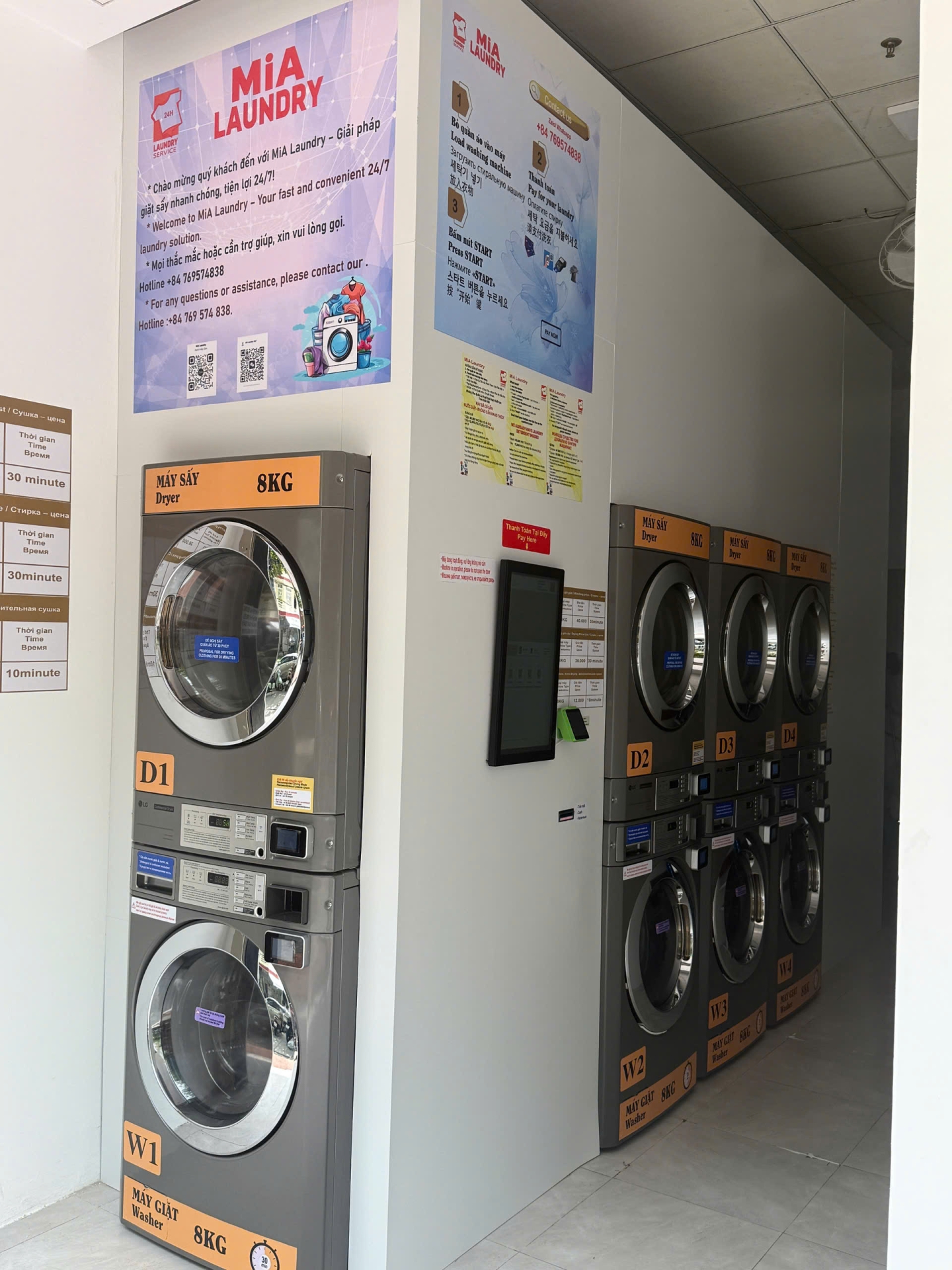 giặt sấy tự động Nha Trang Laundry selfservice