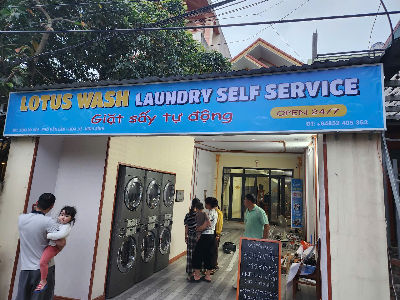 nhượng quyền giặt sấy tự động